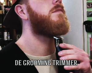 Zelf je baard bij trimmen met een grooming trimmer.